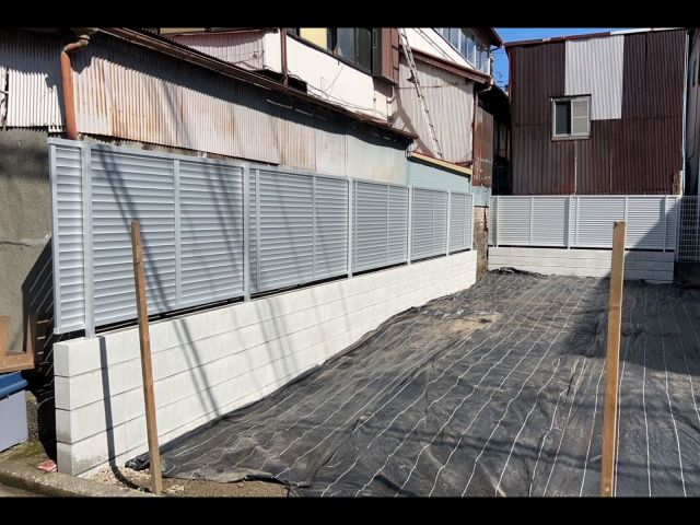 ブロックフェンス新設工事(神奈川県横浜市西区中央)工事後の様子です。
